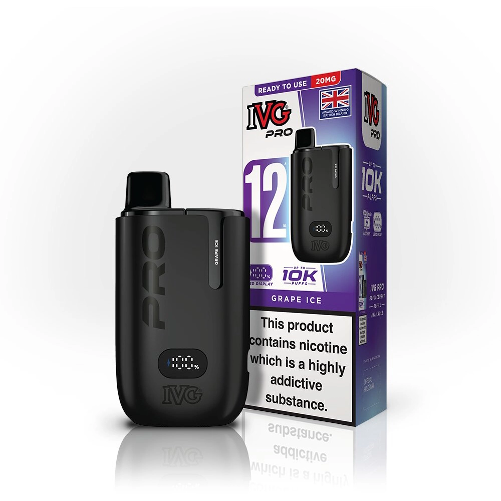 IVG Pro 12  10,000 Puffs Kits Grape Ice