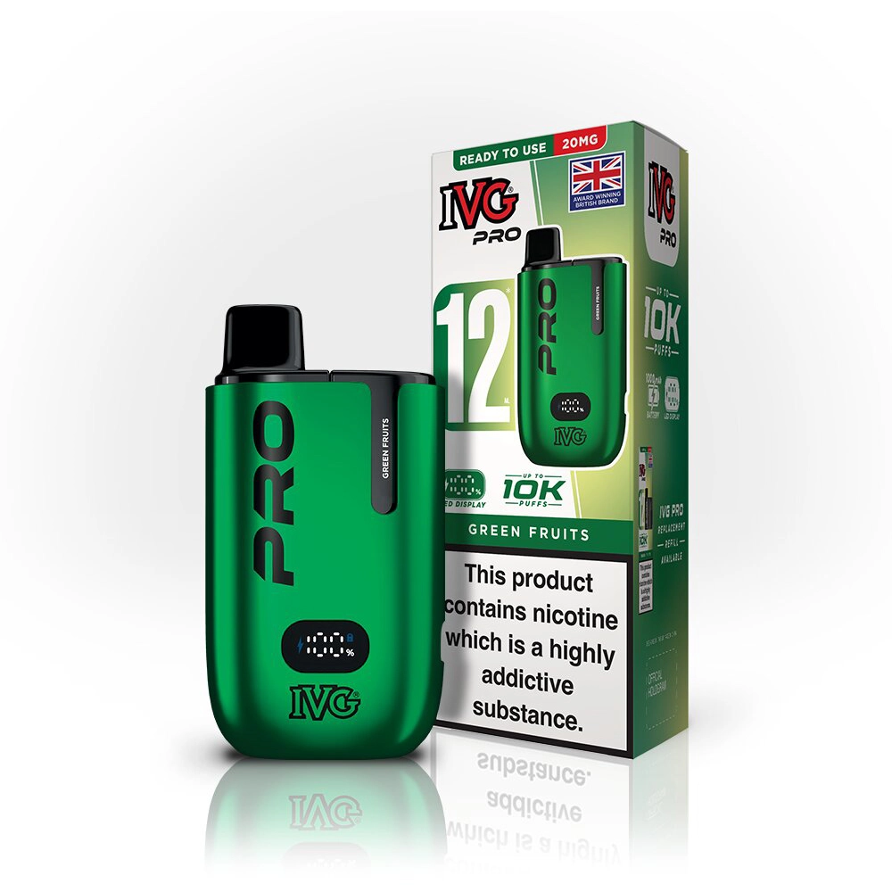IVG Pro 12  10,000 Puffs Kits Green Fruits