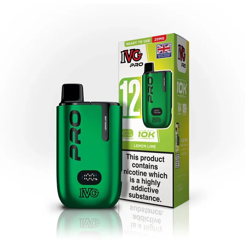 IVG Pro 12 10,000 Puffs Kits Lemon Lime