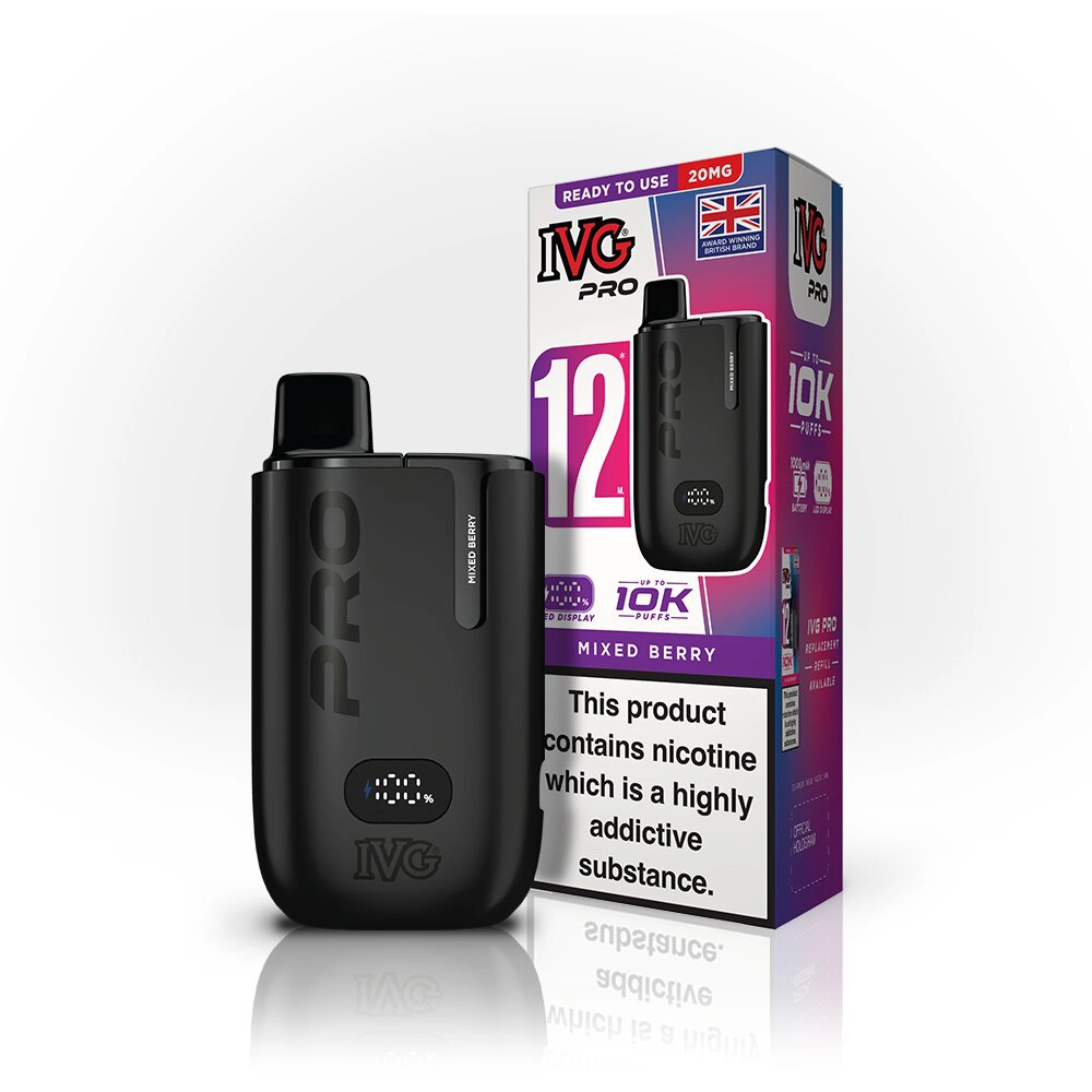IVG Pro 12  10,000 Puffs Kits Mixed Berry