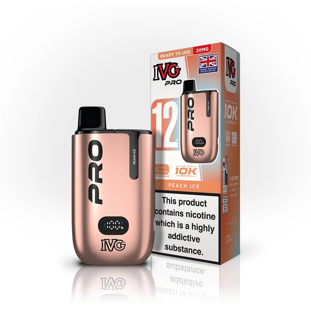 IVG Pro 12  10,000 Puffs Kits Peach Ice