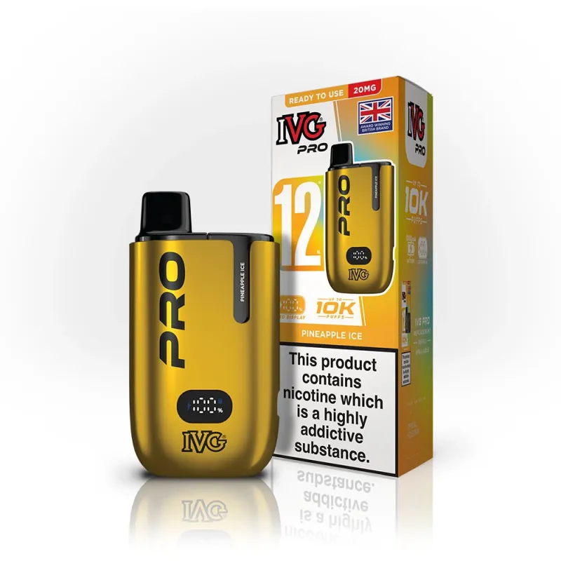 IVG Pro 12 10,000 Puffs Kits Pineapple Ice