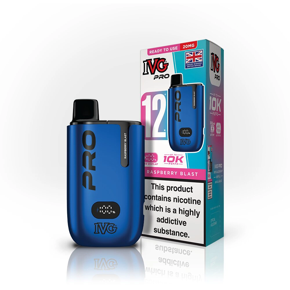 IVG Pro 12  10,000 Puffs Kits Raspberry Blast