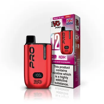 IVG Pro 12 10,000 Puffs Kits Red Sour Raspberry