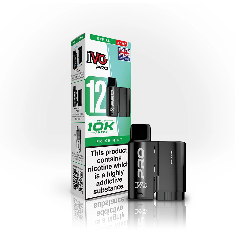 IVG Pro 12  10,000 Puffs Prefilled Pods Fresh Mint