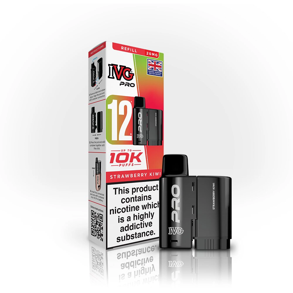 IVG Pro 12  10,000 Puffs Kits Strawberry Kiwi