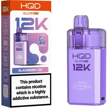 HQD Glow Pro 12,000 Puffs Kits Blackberry Ice