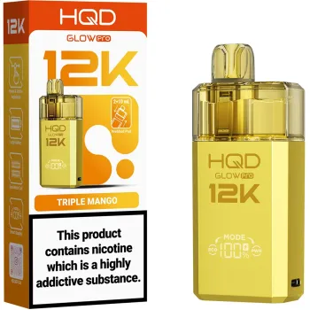 HQD Glow Pro 12,000 Puffs Kits Triple Mango