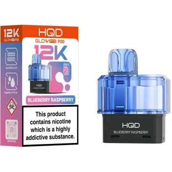 HQD Glow Pro 12,000 Puffs Prefilled Pods Blueberry Raspberry