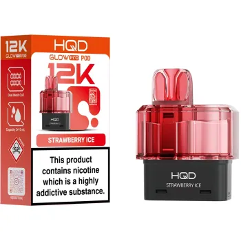HQD Glow Pro 12,000 Puffs Prefilled Pods Strawberry Ice
