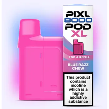 Pixl 8,000 Puffs Prefilled Pods Blue razz chew
