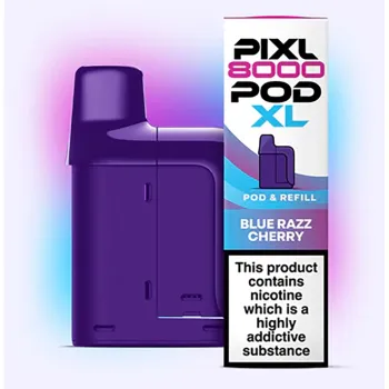 Pixl 8,000 Puffs Prefilled Pods Blue razz cherry
