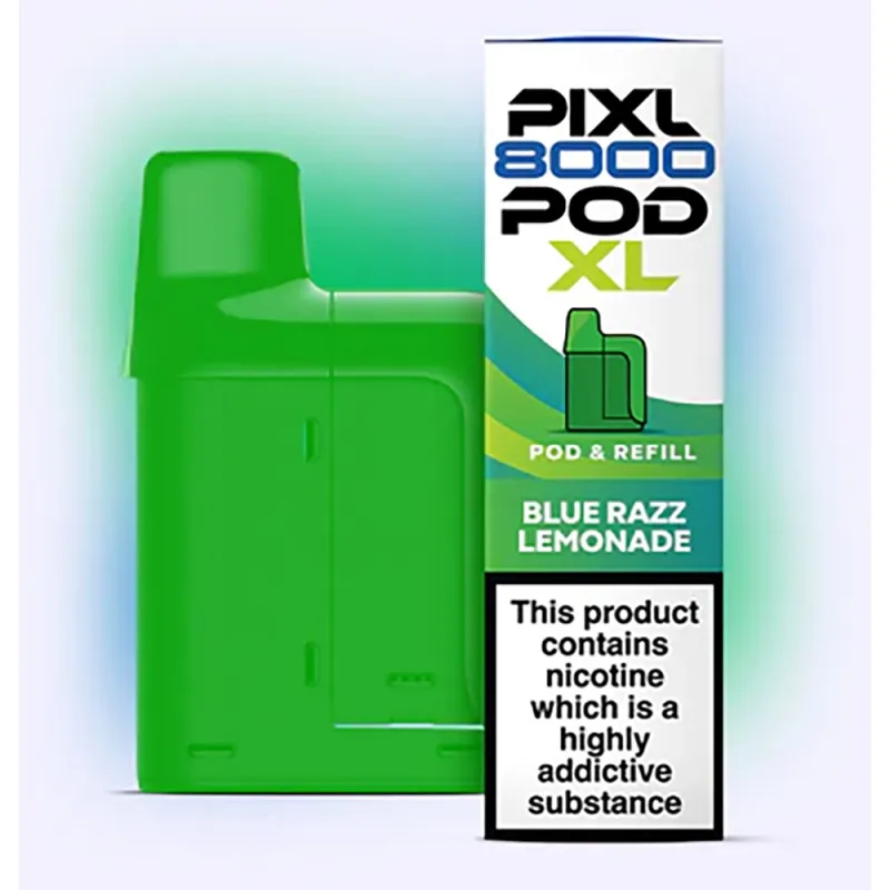 Pixl 8,000 Puffs Prefilled Pods Blue razz lemonade

