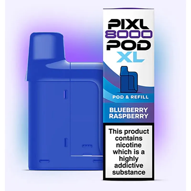 Pixl 8,000 Puffs Prefilled Pods Blueberry raspberry
