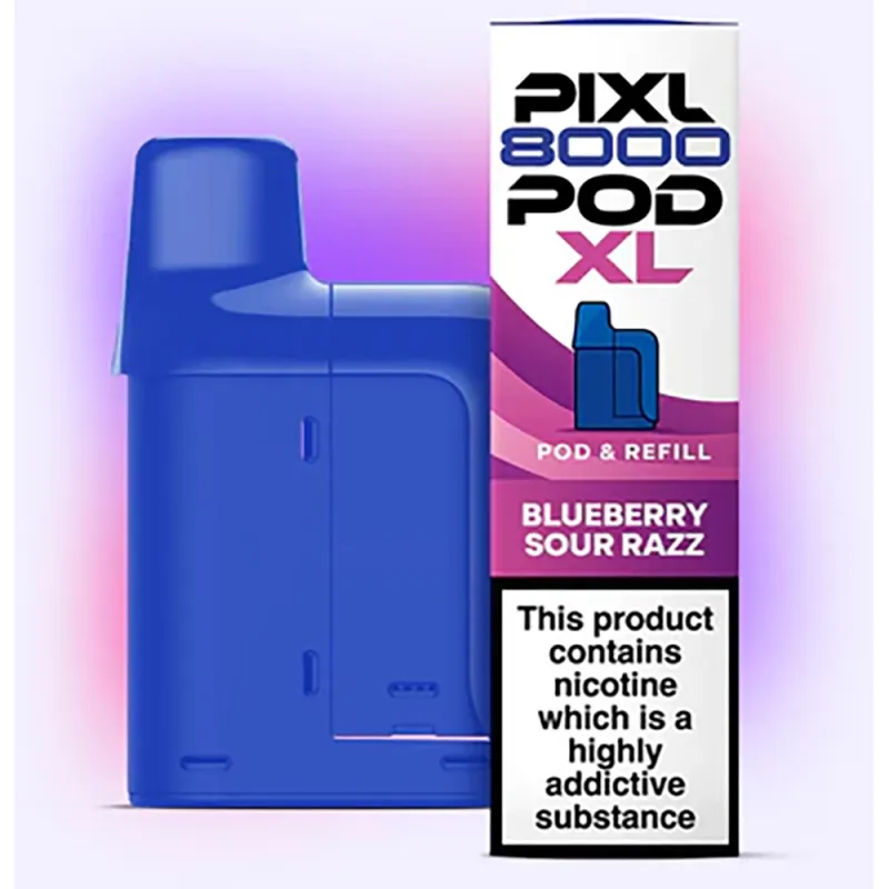 Pixl 8,000 Puffs Prefilled Pods Blueberry sour razz
