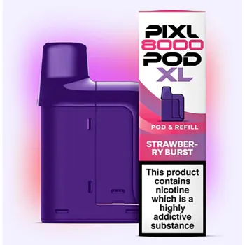 Pixl 8,000 Puffs Prefilled Pods Strawberry burst
