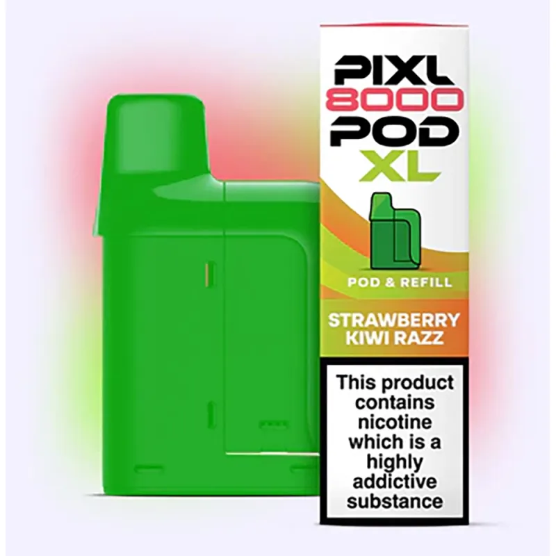 Pixl 8,000 Puffs Prefilled Pods Strawberry kiwi razz
