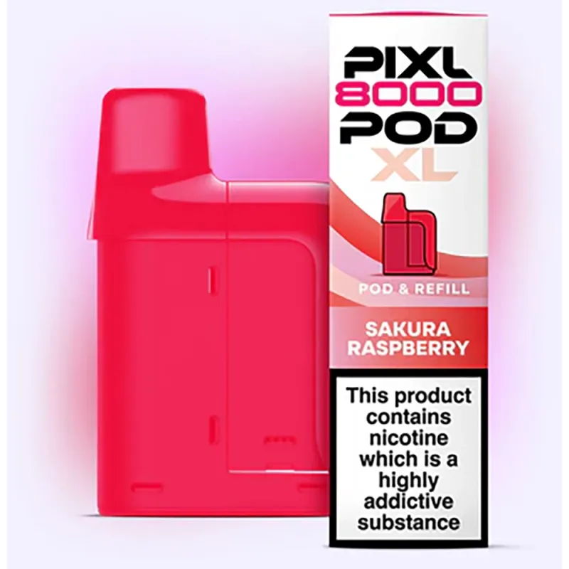 Pixl 8,000 Puffs Prefilled Pods Sakura raspberry