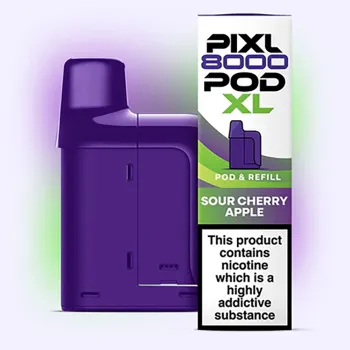 Pixl 8,000 Puffs Prefilled Pods Sour cherry apple