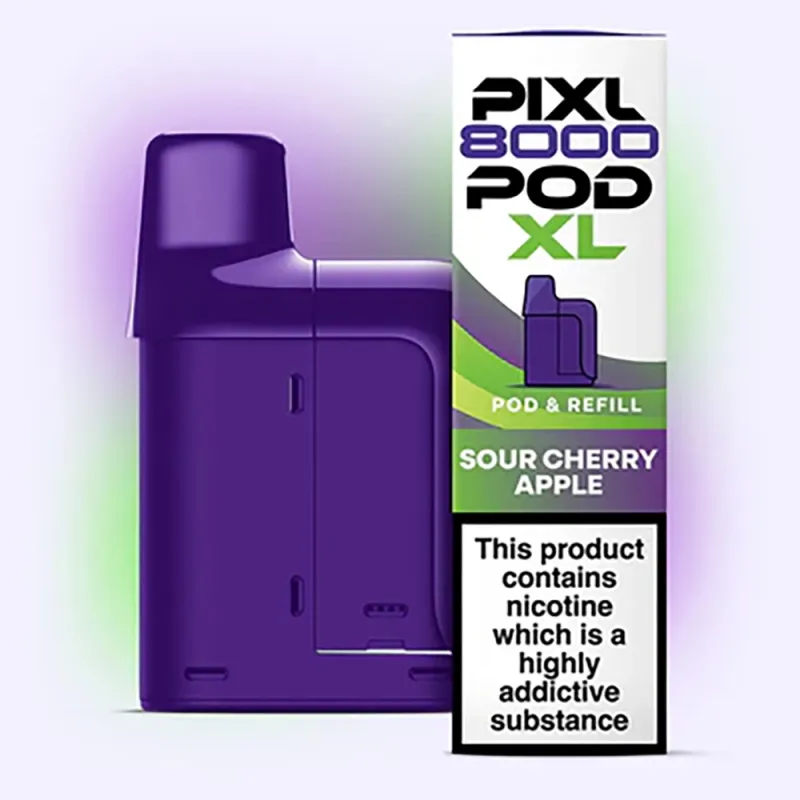 Pixl 8,000 Puffs Prefilled Pods Sour cherry apple