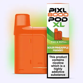 Pixl 8,000 Puffs Prefilled Pods Sour pineapple mango