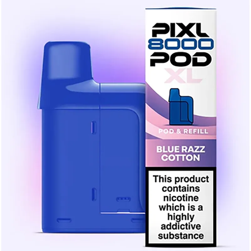 Pixl 8,000 Puffs Prefilled Pods Blue razz cotton