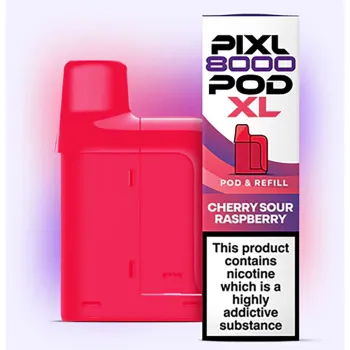 Pixl 8,000 Puffs Prefilled Pods Cherry sour raspberry