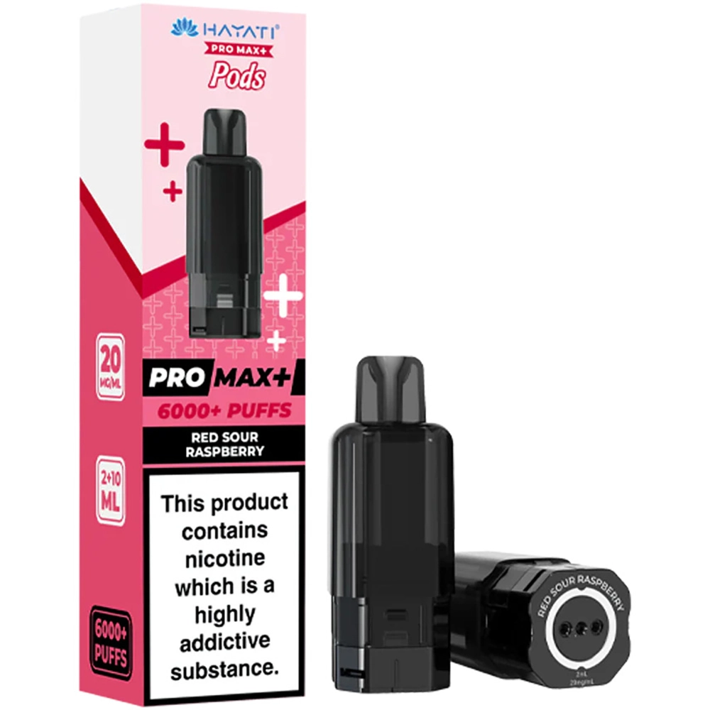 Hayati 6,000 Puffs Prefilled Pods Red Sour Raspberry