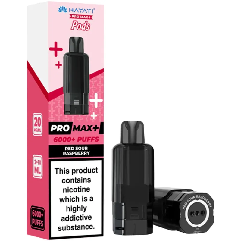 Hayati 6,000 Puffs Prefilled Pods Red Sour Raspberry