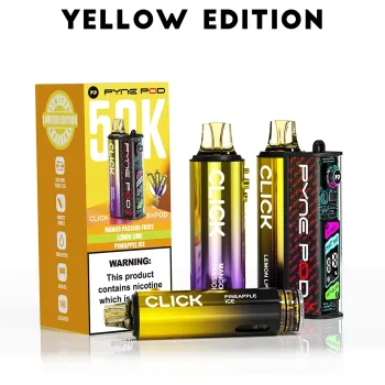 Pyne Pod 50,000 Puffs Kits Yellow Edition (Mango Passionfruit, Lemon Lime, Pineapple Ice)