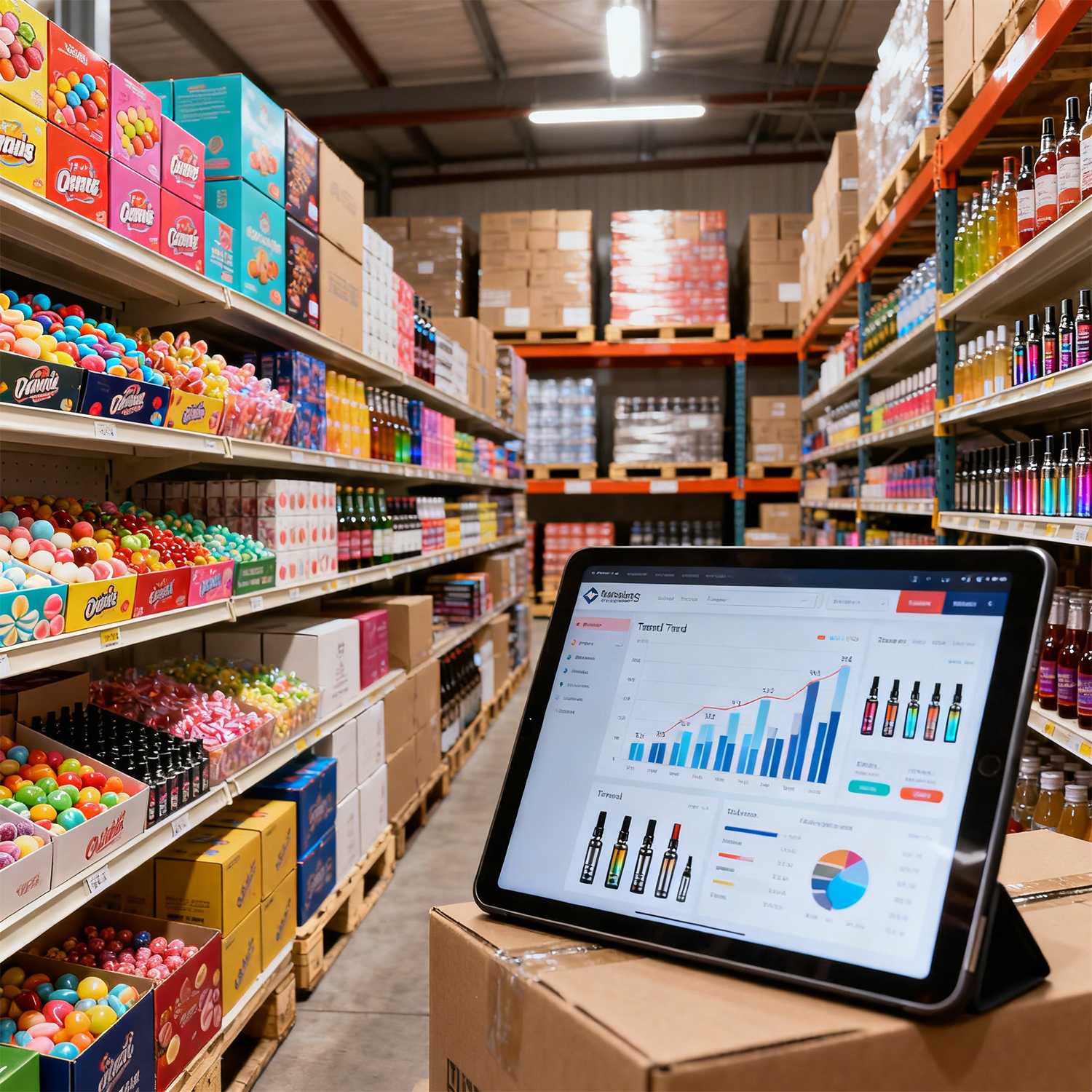 American and Oriental food and drink products